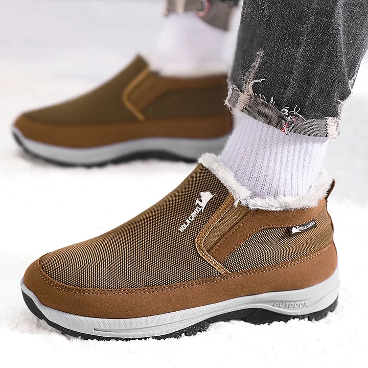 Men's Outdoor Slip-on Warm Boots - Slip-resistant, Puncture-resistant - Arch Support, Wide Toe
