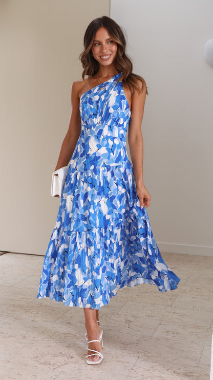 Susan Maxi Dress - Blue Floral