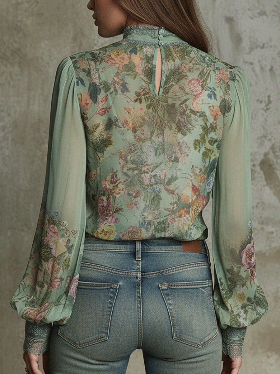Romantic Sheer Boho Blouse