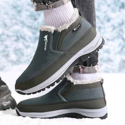 Men's Outdoor Slip-on Warm Boots - Slip-resistant, Puncture-resistant - Arch Support, Wide Toe