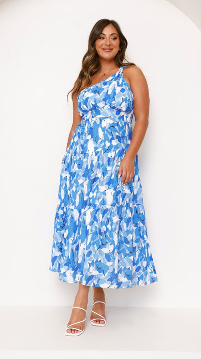 Susan Maxi Dress - Blue Floral
