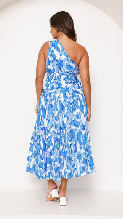 Susan Maxi Dress - Blue Floral