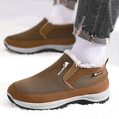Men's Outdoor Slip-on Warm Boots - Slip-resistant, Puncture-resistant - Arch Support, Wide Toe
