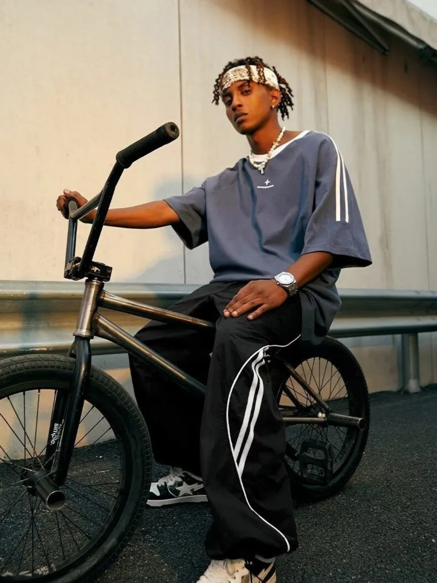 Striped Tech Joggers