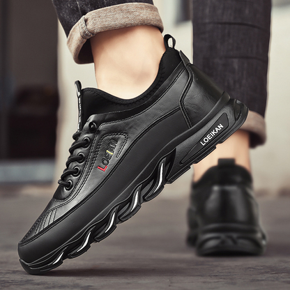 Men's Casual Fashion Orthopedic Hiking Shoes – Anti-Puncture, Anti-Collision, Non-Slip Arch Support  Leather Outdoor Sports Shoes for All-Terrain Performance