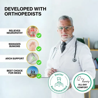 Men's Casual Fashion Orthopedic Hiking Shoes – Anti-Puncture, Anti-Collision, Non-Slip Arch Support  Leather Outdoor Sports Shoes for All-Terrain Performance