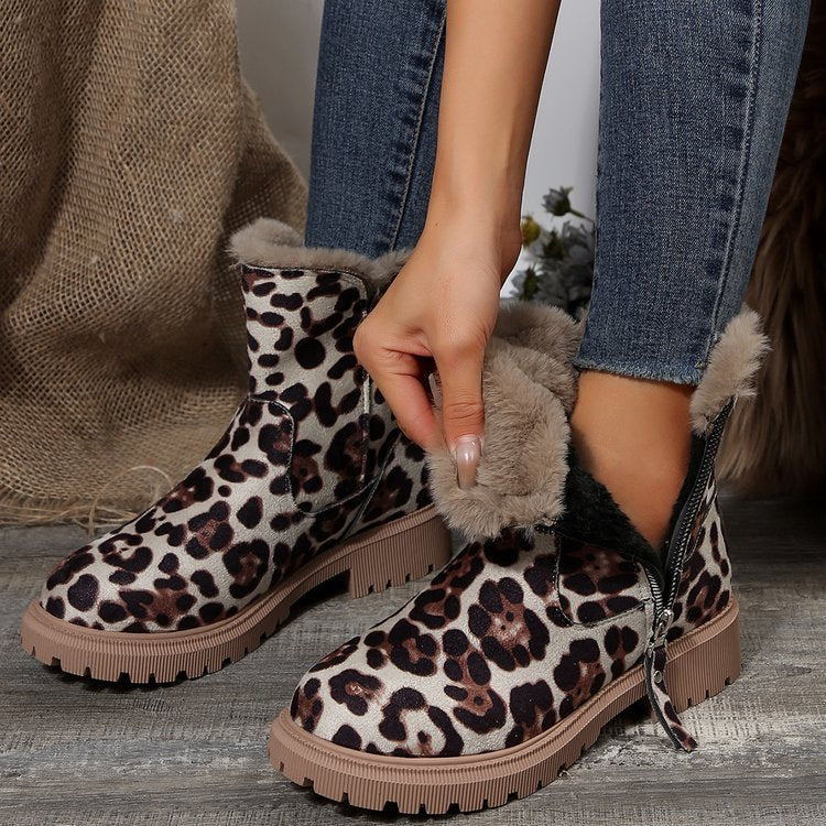 Women's Plush-Lined Ankle Martin Zipper Boots ( BUY 2 FREE SHIPPING )