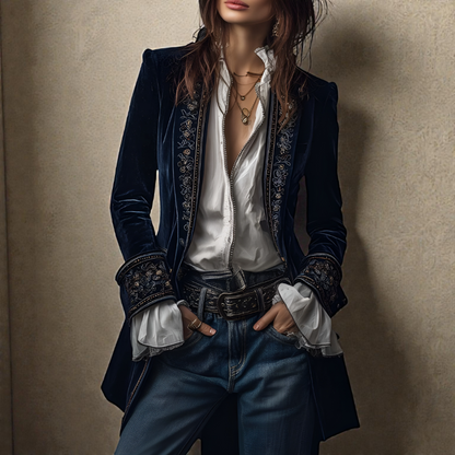 VICTORIA | EMBROIDERED VELVET JACKET