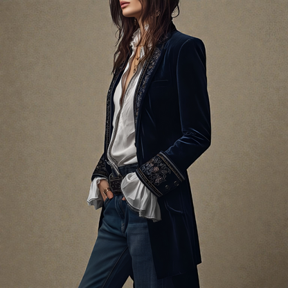 VICTORIA | EMBROIDERED VELVET JACKET