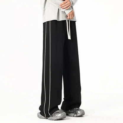 Enzo | Wide-Leg Stripe Pants