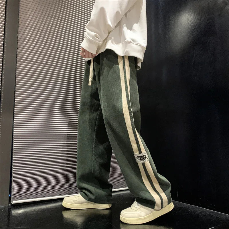 Wide-Leg Corduroy Pants