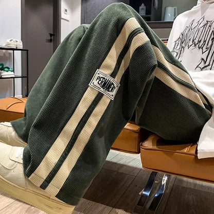 Wide-Leg Corduroy Pants