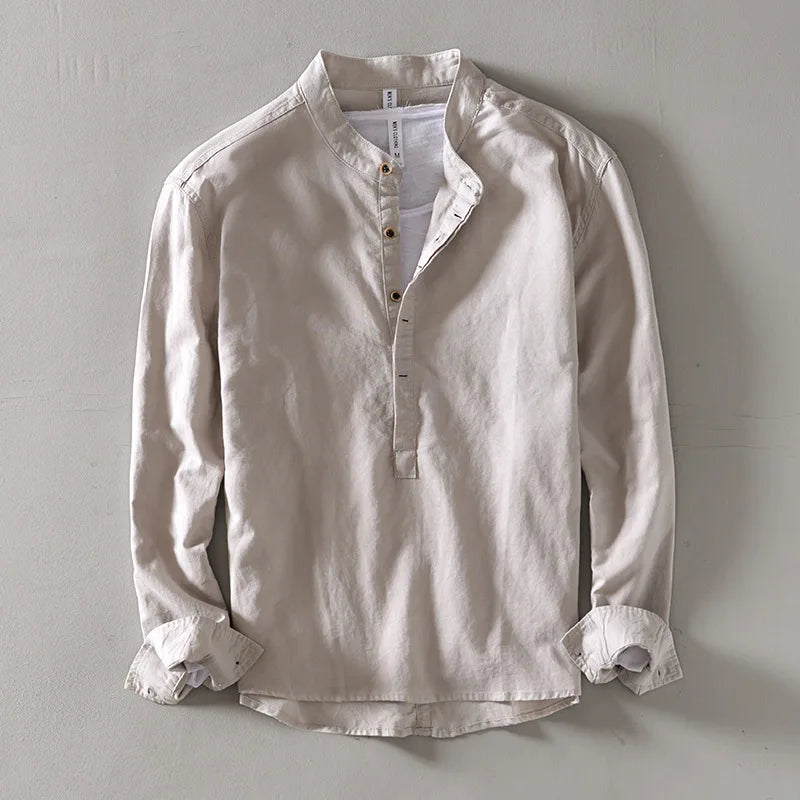 Arvero Linen Mandarin Shirt
