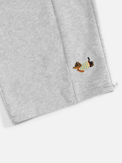 Embroidered Pup Barrel Sweatpants