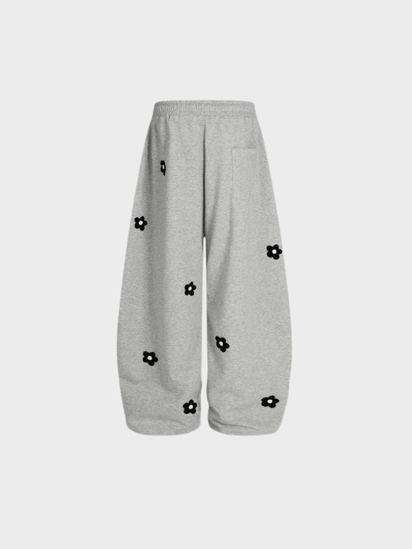 Embroidered Bloom Barrel Sweatpants