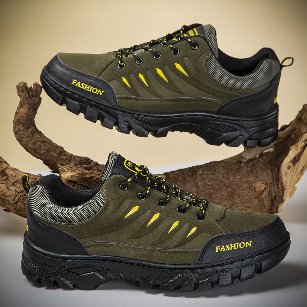 Men’s Outdoor Hiking Boots - Waterproof, Slip-Resistant, Puncture-Proof, Wide Toe Box, Reinforced Toe Protection – Ideal for Hiking, Mountaineering, and Outdoor Adventures