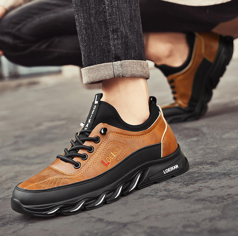 Men's Casual Fashion Orthopedic Hiking Shoes – Anti-Puncture, Anti-Collision, Non-Slip Arch Support  Leather Outdoor Sports Shoes for All-Terrain Performance