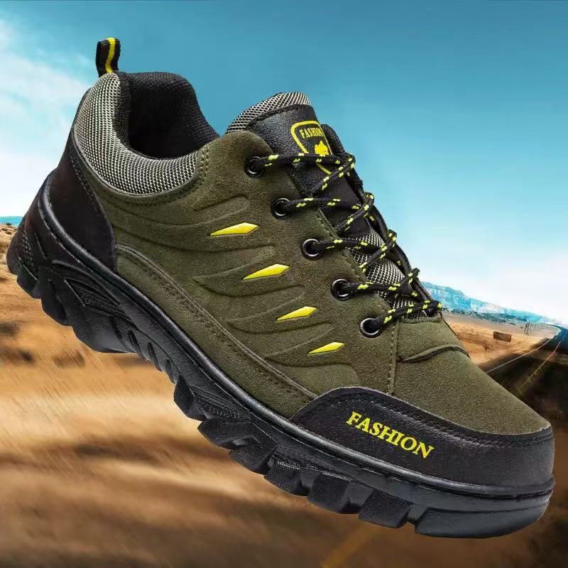 Men’s Outdoor Hiking Boots - Waterproof, Slip-Resistant, Puncture-Proof, Wide Toe Box, Reinforced Toe Protection – Ideal for Hiking, Mountaineering, and Outdoor Adventures
