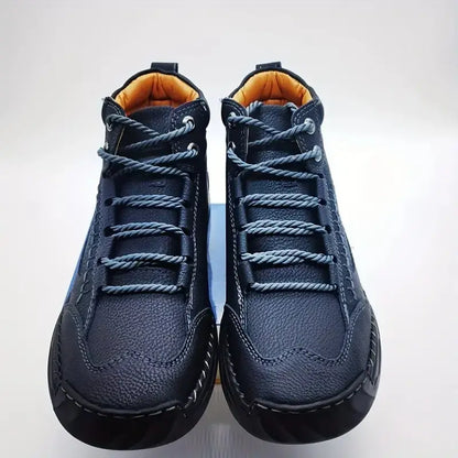 Men's Casual Leather Handmade Non-slip Arch Support Loafers